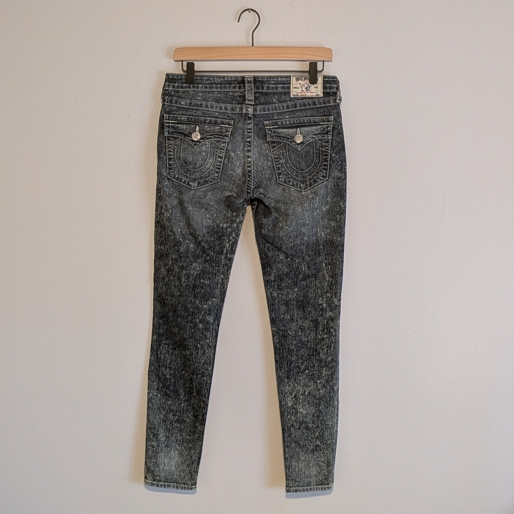 TRUE RELIGION Acid Wash Jeggings Women's Size 30 - Picture 3 of 10